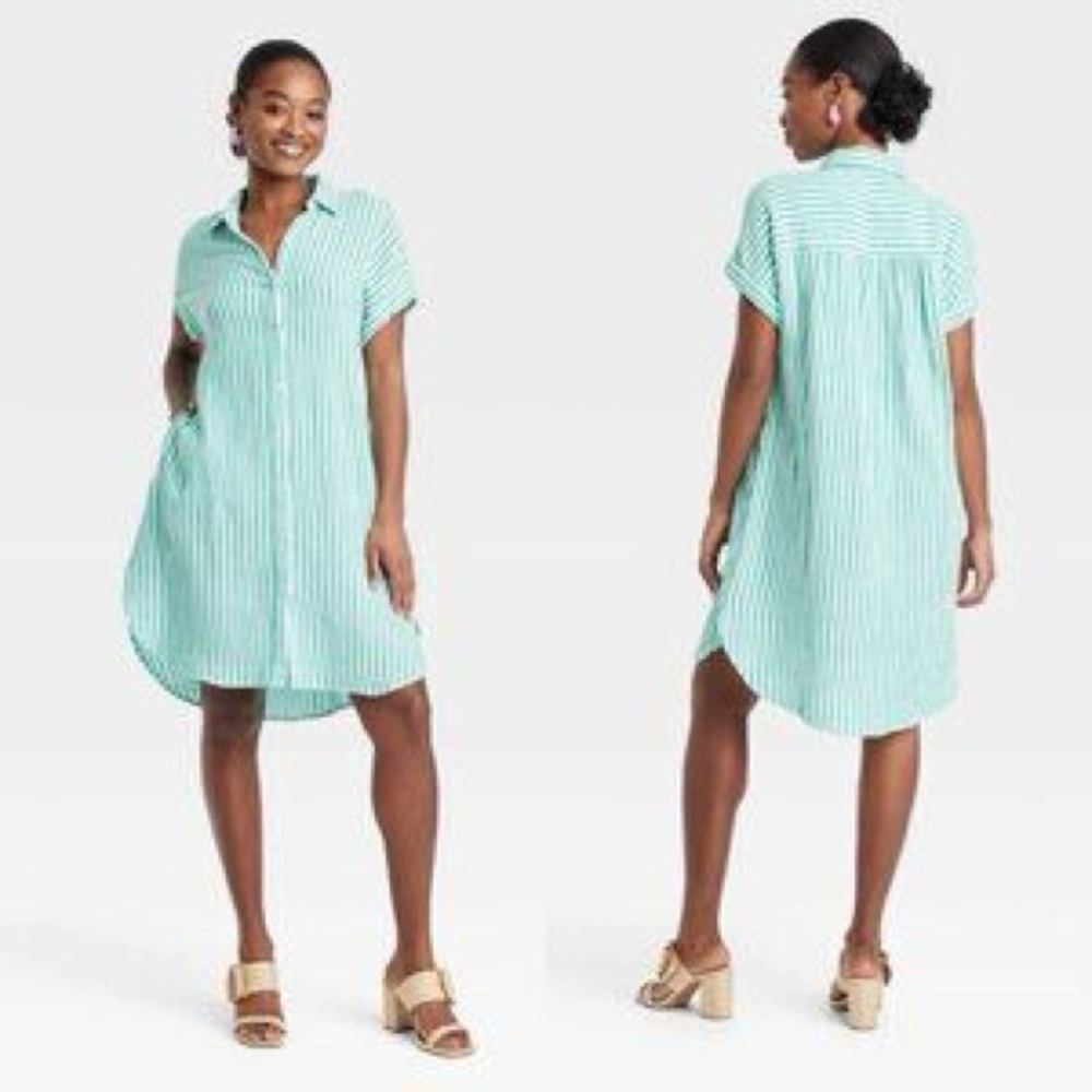 Universal Thread Green Striped Dress